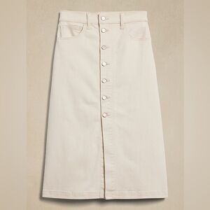 Banana Republic Factory Cream Midi Skirt